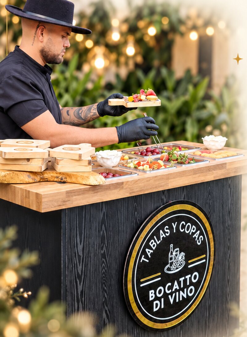 Barra de charcutería para eventos empresariales